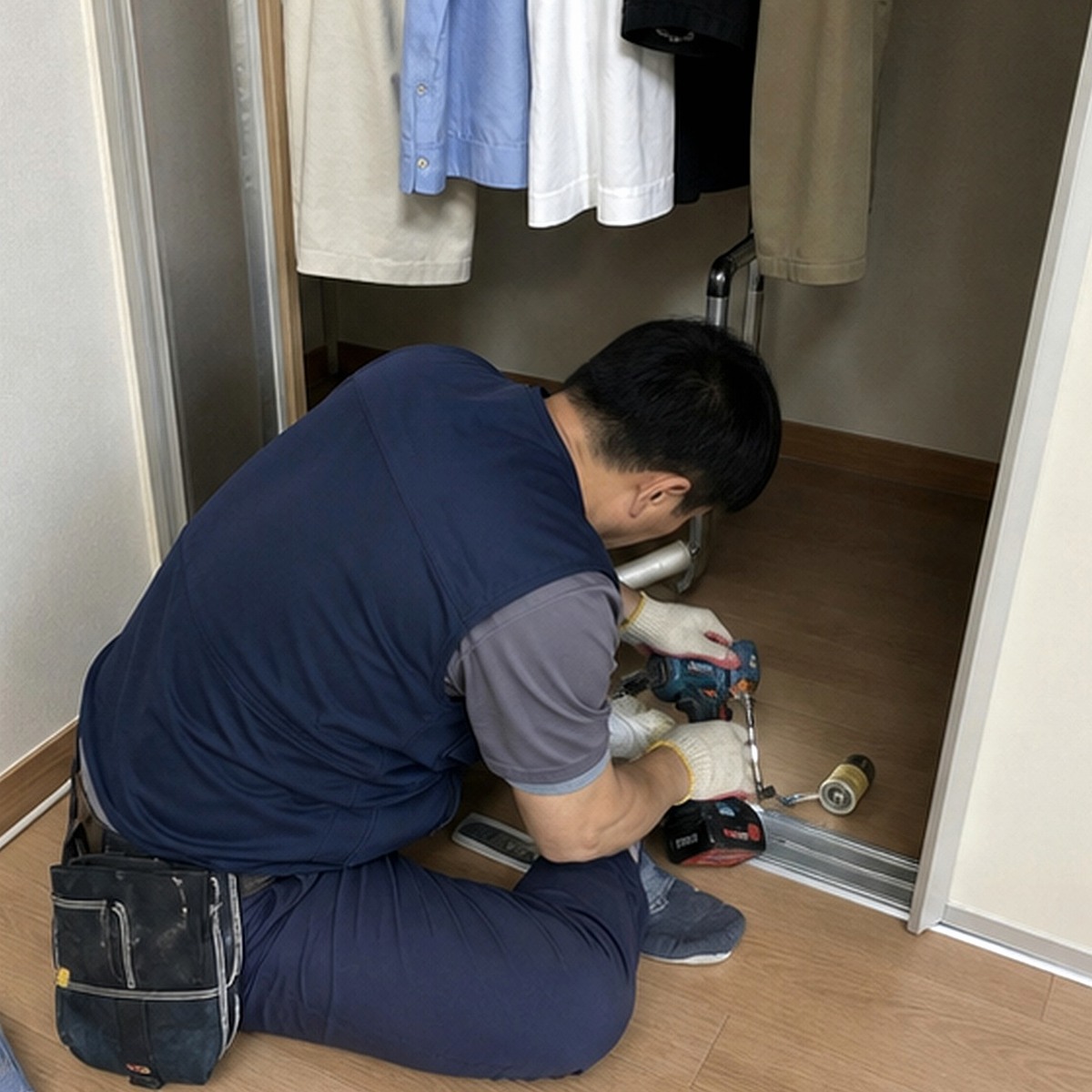 욕실 부분 수리 현장
